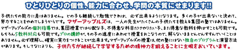 マザーアップルズ画像・塾の解説文